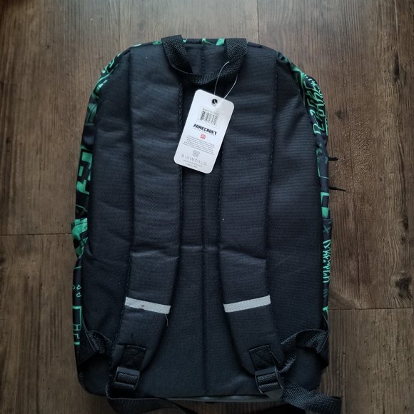 Minecraft Creeper Backpack (17") w/tech sleeve and padded straps - Picture 2 of 4